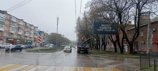 Новая конструкция в Таганроге - двусторонний щит 6х3 на ул. Дзержинского, 174